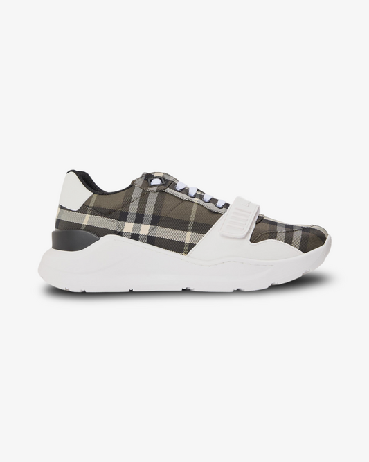 BURBERRY REGIS CHECK COTTON TRAINER