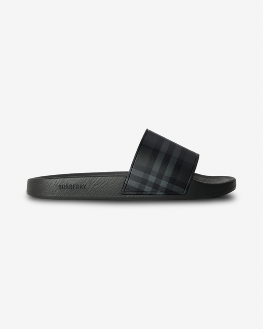 BURBERRY CHECK FURLEY LOGO SLIDER